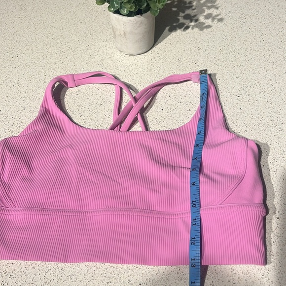 Lululemon Sz 14 Energy Longline Ribbed Bra *Medium Support in Dahlia Mauve Sz 14 - Picture 9 of 16